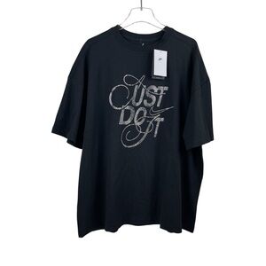 Nike Oversized Black Rhinestone Graphic Tee Women’s Size XL NWT